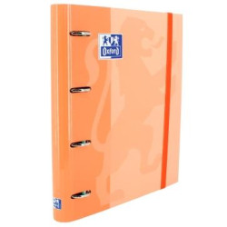 (400132986) OXFORD CARPETA ANILLAS 4 X 35MM CLASSIC EUROPEANBINDER C/RECAMBIO 100H A4+ 5X5 TAPA EXTRADURA MELOCOTÓN