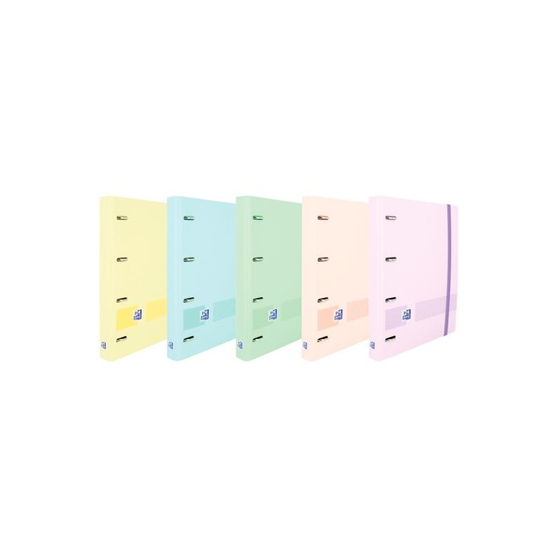 (400174550) OXFORD CARPETA ANILLAS EBINDER 4X25MM LIVE&GO POLYFOAM C/RECAMBIO A5+ DOTS PASTEL