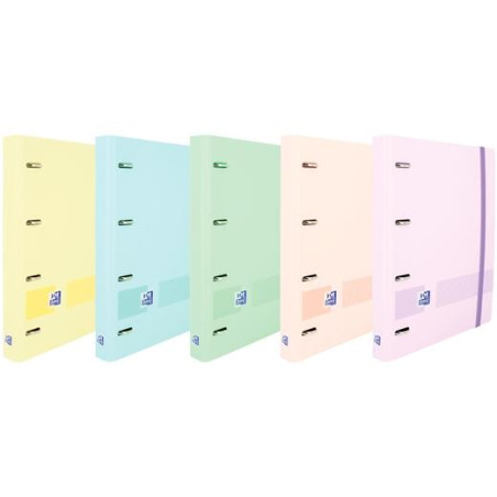 (400174550) OXFORD CARPETA ANILLAS EBINDER 4X25MM LIVE&GO POLYFOAM C/RECAMBIO A5+ DOTS PASTEL