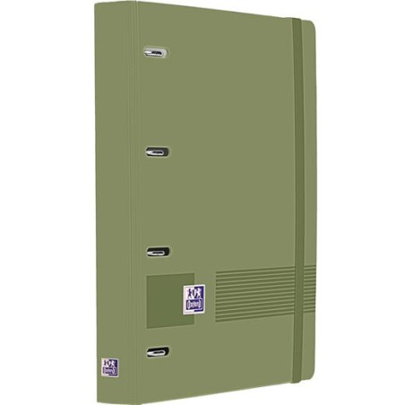(400195520) OXFORD EUROPEANBINDER LIVE&GO CARPETA ANILLAS 4X35 A4+ C/RECAMBIO 5X5 WRITE&ERASE POLYFOAM VERDE SAFARI
