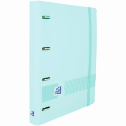 (400160537) OXFORD LIVE & GO CARPETA 4 ANILLAS 35MM EUROPEANBINDER A4+ POLYFOAM C/RECAMBIO 5X5 AZUL PASTEL