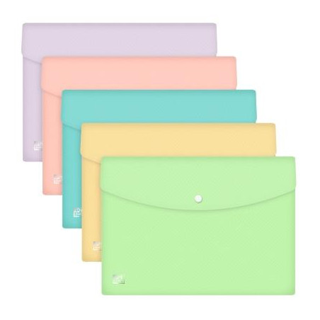 (400187613) OXFORD SOBRES CON BROCHE URBAN A4 PLÁSTICO RÍGIDO C/SURTIDOS PASTEL