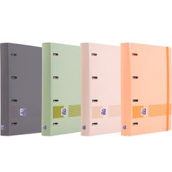 (400195804) OXFORD EUROPEANBINDER BOREAL CARPETA 4 ANILLAS 4X35 A4+ C/RECAMBIO 5X5 T/PLÁSTICO ATERCIOPELADO C/SURTIDOS