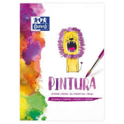 (400147938) OXFORD BLOC PINTURA INFANTIL A4 ENCOLADO 20H LISO 180GR