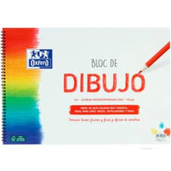 (400148237) OXFORD BLOC DIBUJO ESCOLAR T/ BLANDA ESPIRAL 20H 130GR A3+ LISO BLANCO