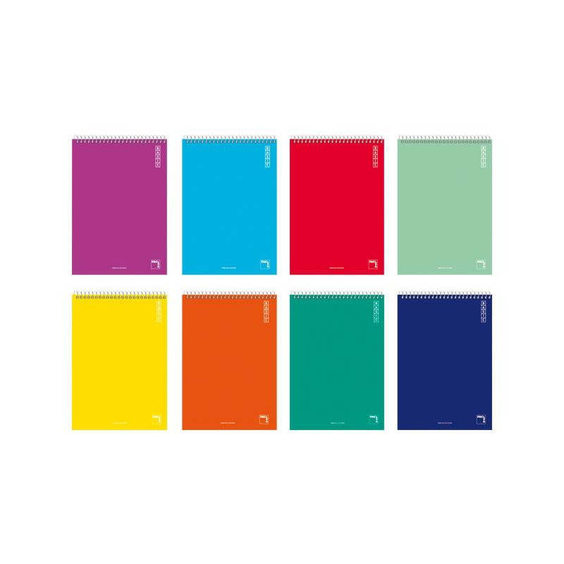 (16432) PACSA BLOCK BASIC 80 HOJAS 4X4 TAPAS CARTÓN CUARTO 60GR COLORES SURTIDO -10U-