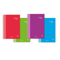 (16481) PACSA CUADERNO PREMIUM EXTRA 120H A4 90GR 5X5+GRECA MICROPERFORADO T/EXTRADURA PACK 4 UD C/SURTIDOS